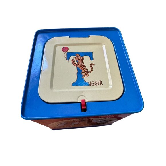 Vntg Disney Winnie the Pooh , Tigger Jack in the Box. Schylling Tested working. - Picture 7 of 16